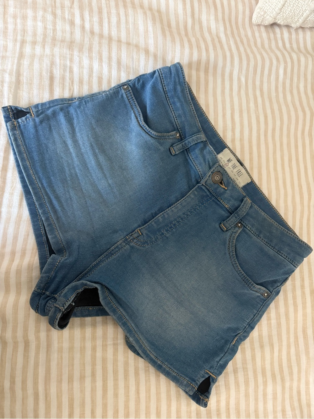 Light Wash Free People Denim Shorts